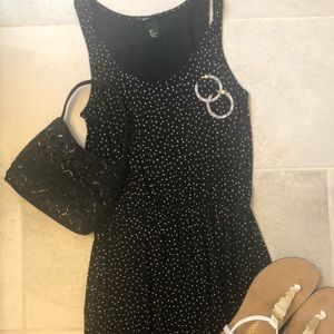 H&M Black and White Polka Dot Midi Dress